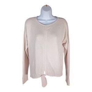Barefoot Dreams Sweater S Womens Ivory Cozychic Ultra Lite Long Sleeve Crew Neck
